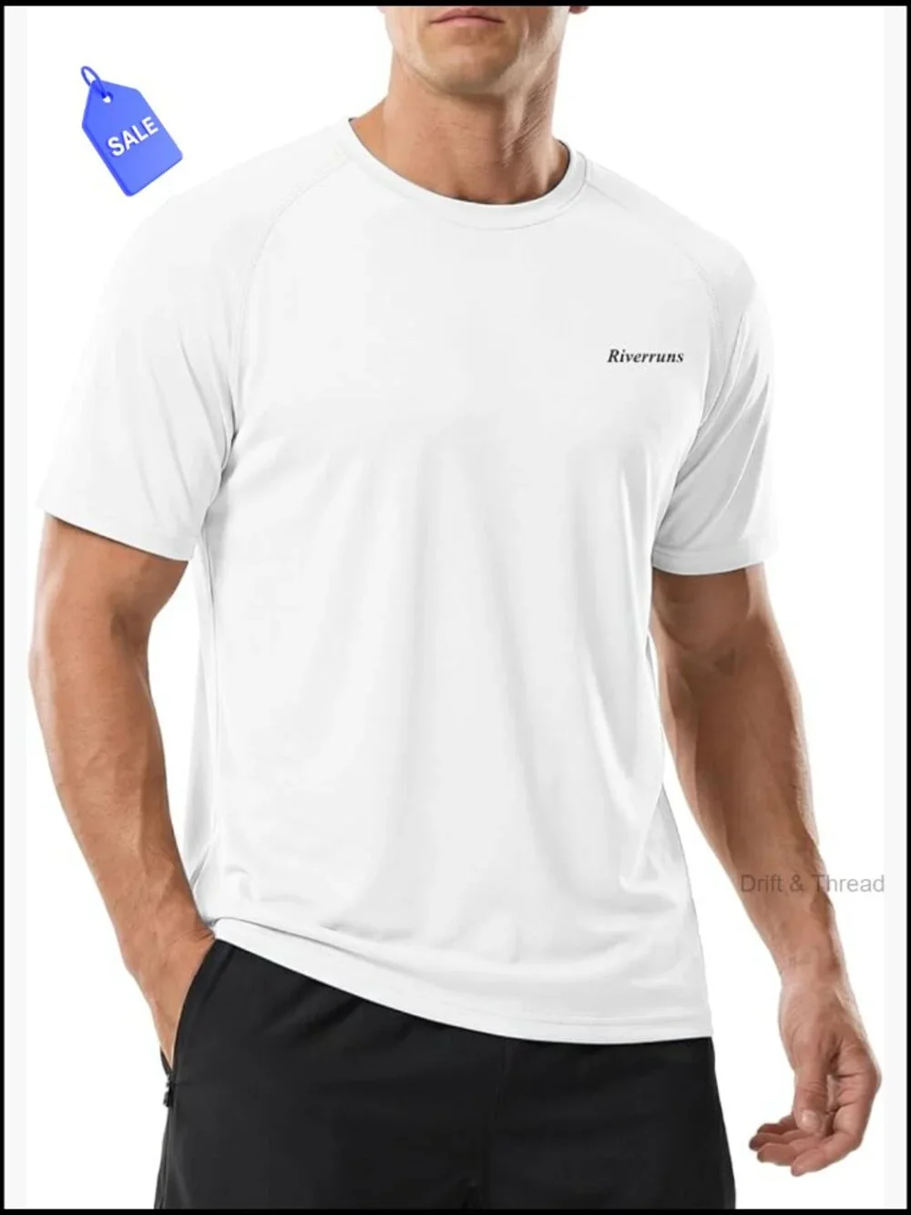 Men's Short Sleeve Rash Guard UPF 50+ Sun Protection Swim Shirt Quick Dry Water